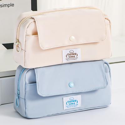 Estuche de Tela para Lápices con Gran Capacidad Bolsa de Almacenamiento Multifuncional para Material de Oficina Estuche de Lápices de Papelería Coreana