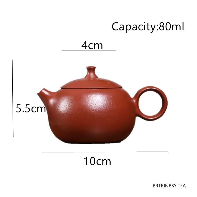 Tradition Yixing Purple Clay Teapot Chinese Handmade Tea Pot Small Capacity Beauty Kettle Zisha Teaware Household Tea Set 80ml