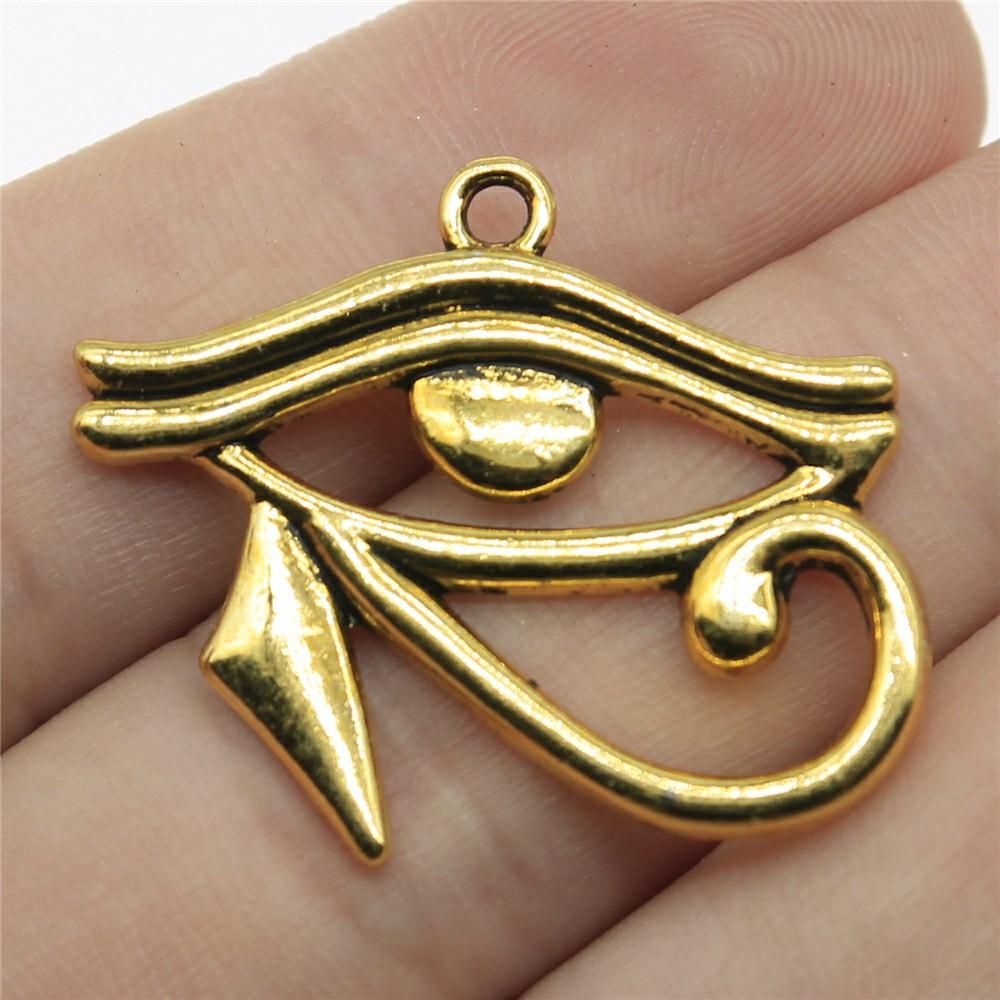 

5pcs Mysterious Africa Ancient Egypt Pendant Charms The Eye Of Horus Egyptian Pharaoh Charms For Keychain Making Necklace Making