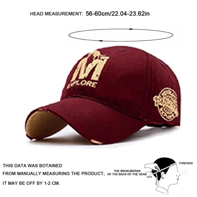 Baseball Stitching Embroidered Wolf M Explore Neutral Gender Women Men For Caps Spring Autumn Outdoor Adjustable Casual Hats Sunscreen Hat Sports
