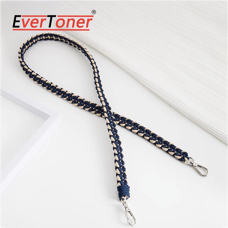 EverToner Suitable For Long-champ Mini Pure Handmade Woven Shoulder Strap DIY Colored Braided Rope Crossbody Bag Strap