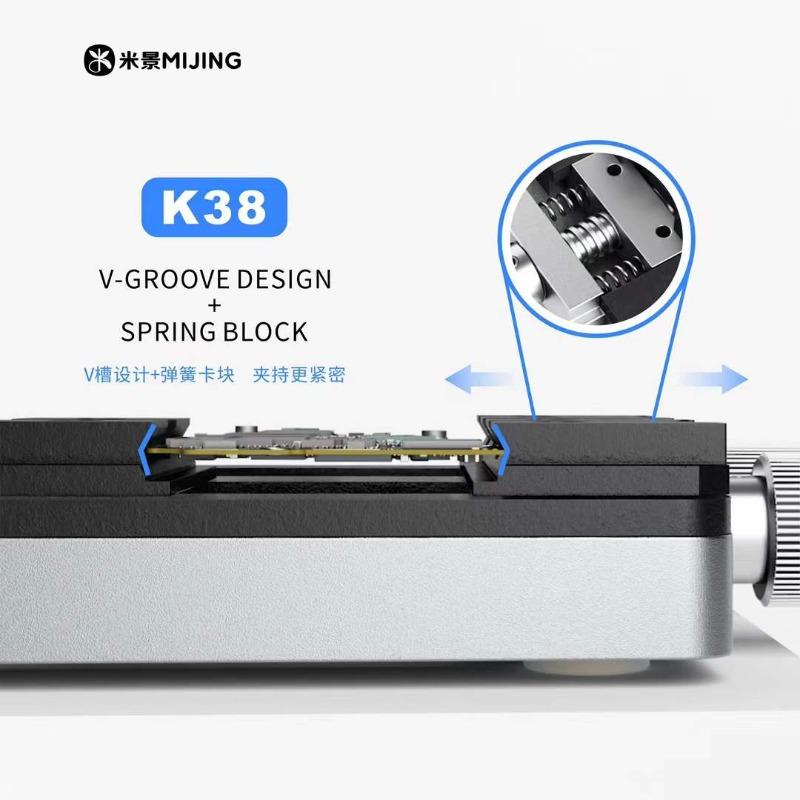 MIJING K38 Universal Motherboard Double-slot Fixed Platform for IC Chip BGA PCB Motherboard Jig Board Holder Phone Repair Tools