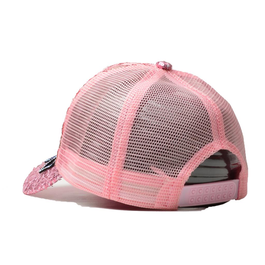 Northwood Summer Women Sequined Rhinestones Butterflies Baseball Caps Girls Sunoutdoor Breathable Sunshade Mesh Hats