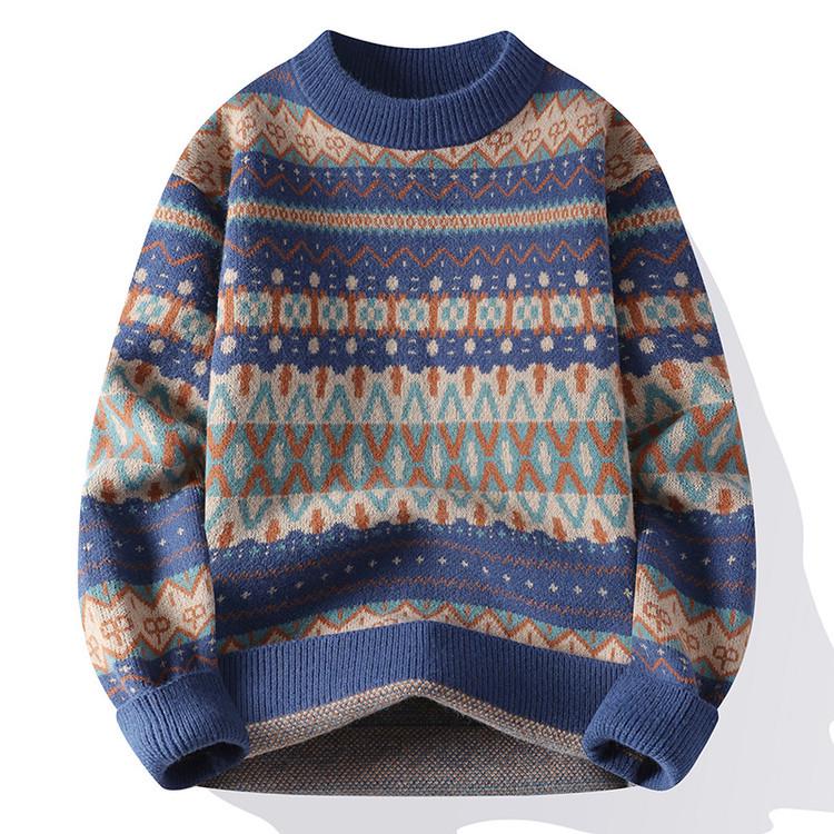 Men's Autumn/Winter Casual Half-High Collar Knitted Sweater