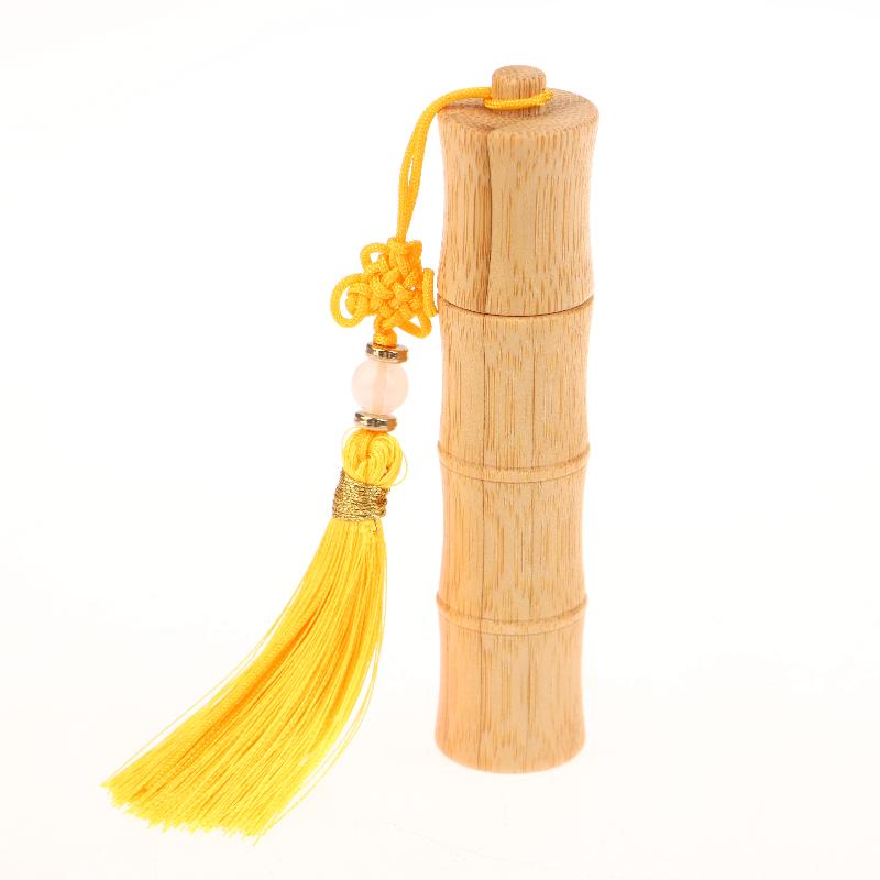 

10 мл бамбуковая бутылка роллер пустой тюбик стальной ролик многоразовые бутылки с кисточкой DIY духи блеск для губ ручные контейнеры жёлтый