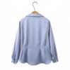 2026 Spring Plus Size Women's V-Neck Long Sleeve Pleated Cardigan Top
