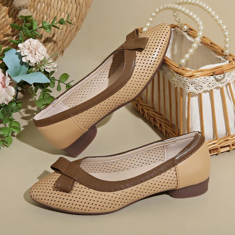 

Fashion Spring New Single Shoes Women s Fashion Pointed Shallow Hollow Soft Sole Anti-slip Wear-resistant Low-top Shoes 35