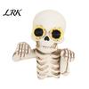 Funny Skull Garden Statues Skeleton Flower Pot Hugger, Resin Planter Statue with Eyes, Mini Creative Yard Art Flowerpot Ornament for Halloween