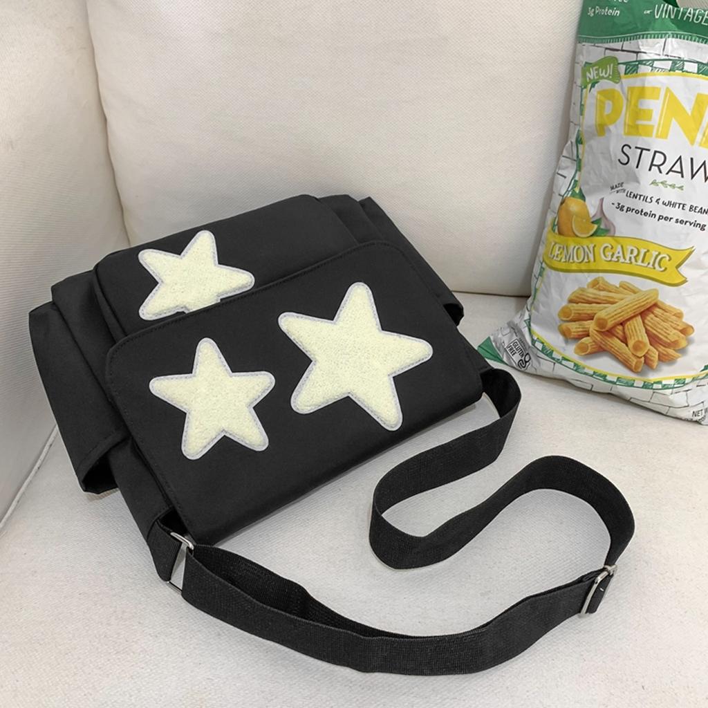 Cute postman Bag, aesthetic crossbody bag,Y2K Star Grunge Bag Emo ladies' single-shoulder handbag A-DH