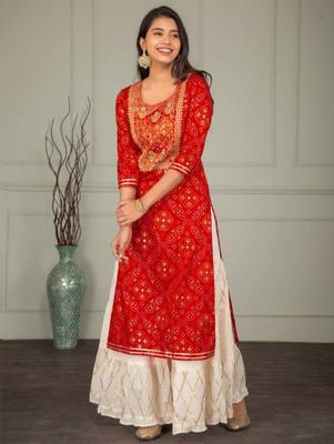 Set Kurta Sharara in viscosa e rayon di Bollywood per donna, top e tunica di design indiano, abito Kurti