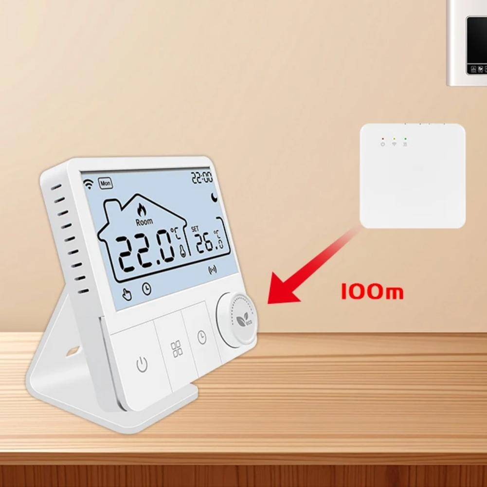 WIFI Smart Thermostat for Gas Boilers and Electric Floor Heating with Child Lock and Weekly Programmable Settings