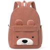 Corduroy Children's Backpack Elementary School Bag Fashi Casual Bear Backpack Large Capacity Backpack