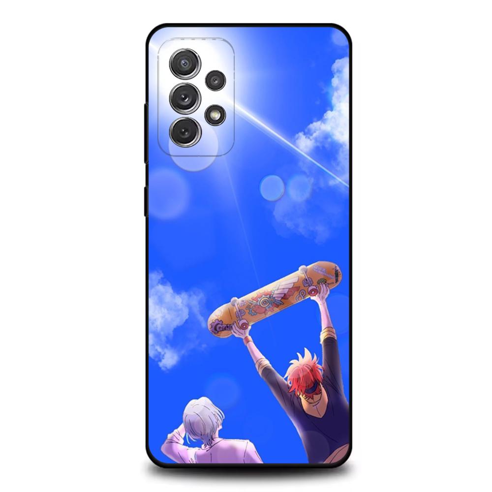 1PC Anime SK8 The Infinity Phone Case For Samsung S25,S24,S21,S22,S23,S30,Ultra,S20,Plus,Fe,Lite,Note,10,9,5G Black Cover