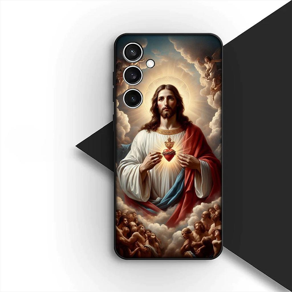 Cover for Samsung Galaxy S10 S8 S9 Plus A33 A34 A31 70 A71 A72 Note 20 9 8 S10E Casing Phone Case God Jesus Judah Jehovah Cross