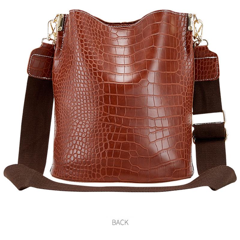 SCIONE Winter Neue Tasche Frauen 2020 Breite Schulter Gurt Eine Schulter Tragbare Eimer Tasche