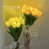 Glowing Tulip Bouquet Light Battery-powered Gentle Lighting Artificial Tulip Night Lamp LED Lights Bedroom Bedside Ambient Light