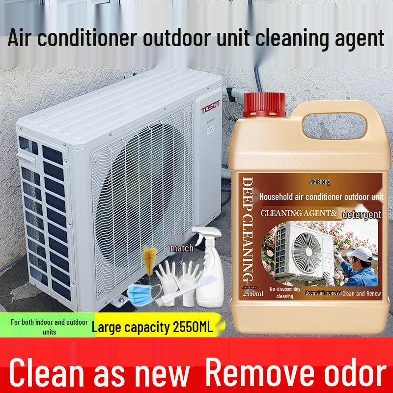 Limpiador de Unidad Exterior de Aire Acondicionado: Removedor Eficaz de Manchas en Aletas y Disipadores de Calor, No Requiere Desmontaje ni Lavado