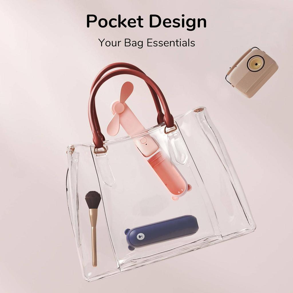 Portable Mini Fan, USB Charging Small Fan, Foldable Handheld Eyelash Fan, Suitable for Travel and Outdoor Use