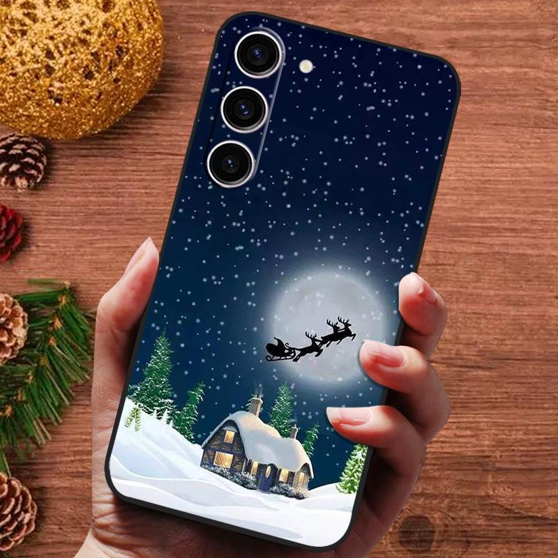 Vánoční malovaný kryt pro Samsung Galaxy S25 Ultra S25Plus Pouzdro Silikonové Měkké Fundas Pro Samsung S25 Plus Kryt telefonu s 25