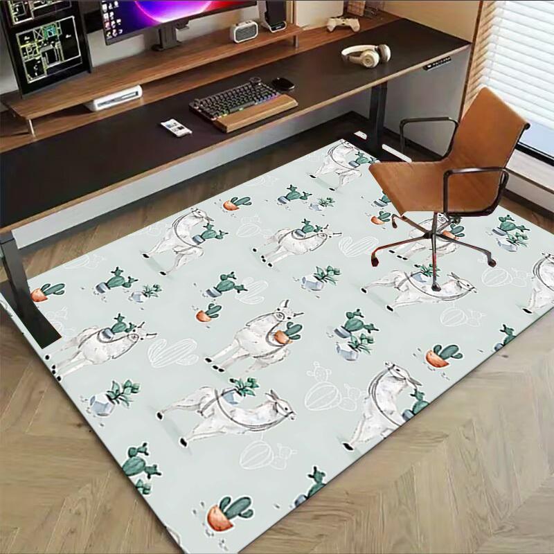 1PC Llama Cactus Extra Large Non Slip Floor carpet, Office, family, Studio   Large Area Rug Indoor Rugs, Bold Statement Piece