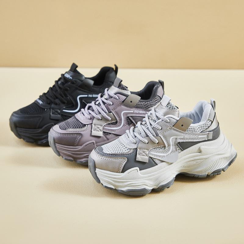 Ins Korean Version of the New Dad Shoes Women's Spring Student Sports Running Casual Shoes Platform Height Increase ZL7522