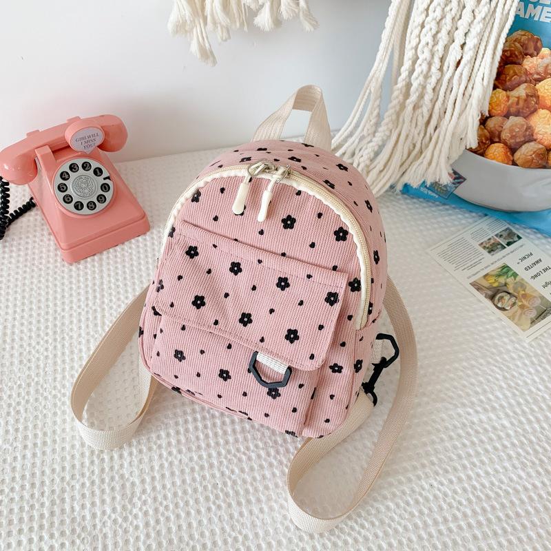 Mini Backpack Corduroy Small Backpacks Simple Casual Student School Bags Personalized Large Capacity Backpack Gifts розовый 880₽