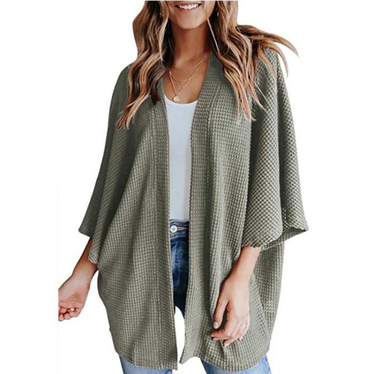 2024 Women's Loose Knit Sweater Cardigan Autumn Winter New T-shirt Top Clothing