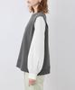 ROPE PICNIC Woven Fabric Combination Gray Women's Pullover, (07)