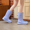 rain shoes women's medium and high rain boots women's waterproof water shoes outer wear rubber shoes overshoes water boots