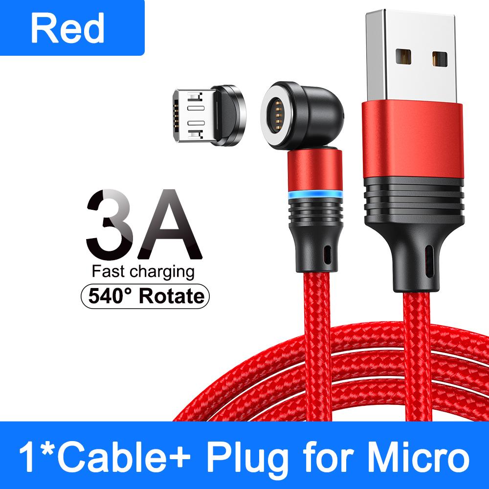 540° Otočný Magnetický Kábel 3A Rýchle Nabíjanie Typ C Kábel Pre Xiaomi Samsung Micro USB Dátový Kábel Magnetická Nabíjačka Pre iPhone 14
