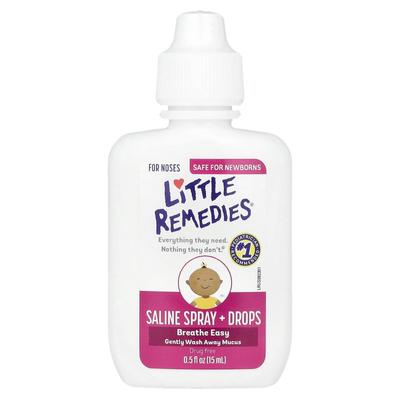 Spray z solą fizjologiczną + krople do nosa, 0,5 fl oz (15 ml)