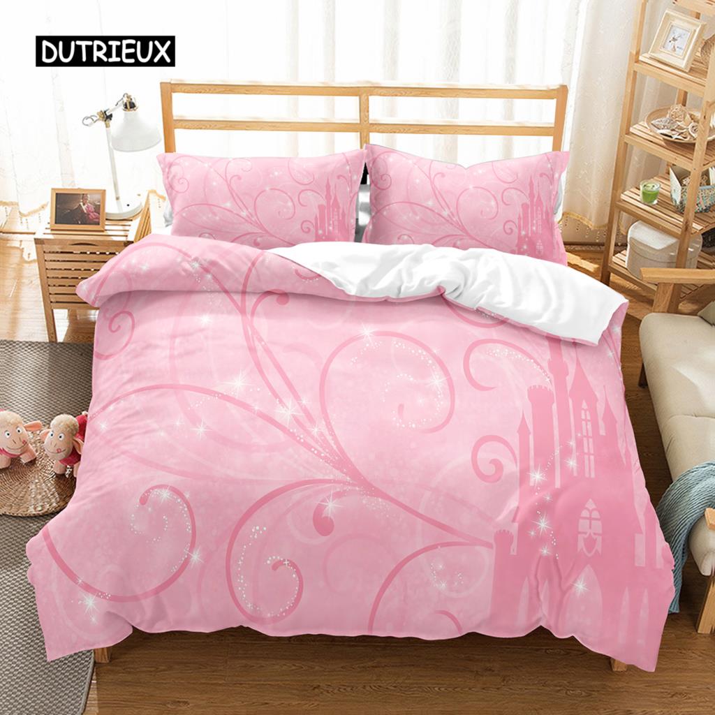 Love Heart Duvet Cover Set Single King Romantic Theme Bedding Set Rose Floral Comforter Cover For Valentine's Day Wedding Decor
