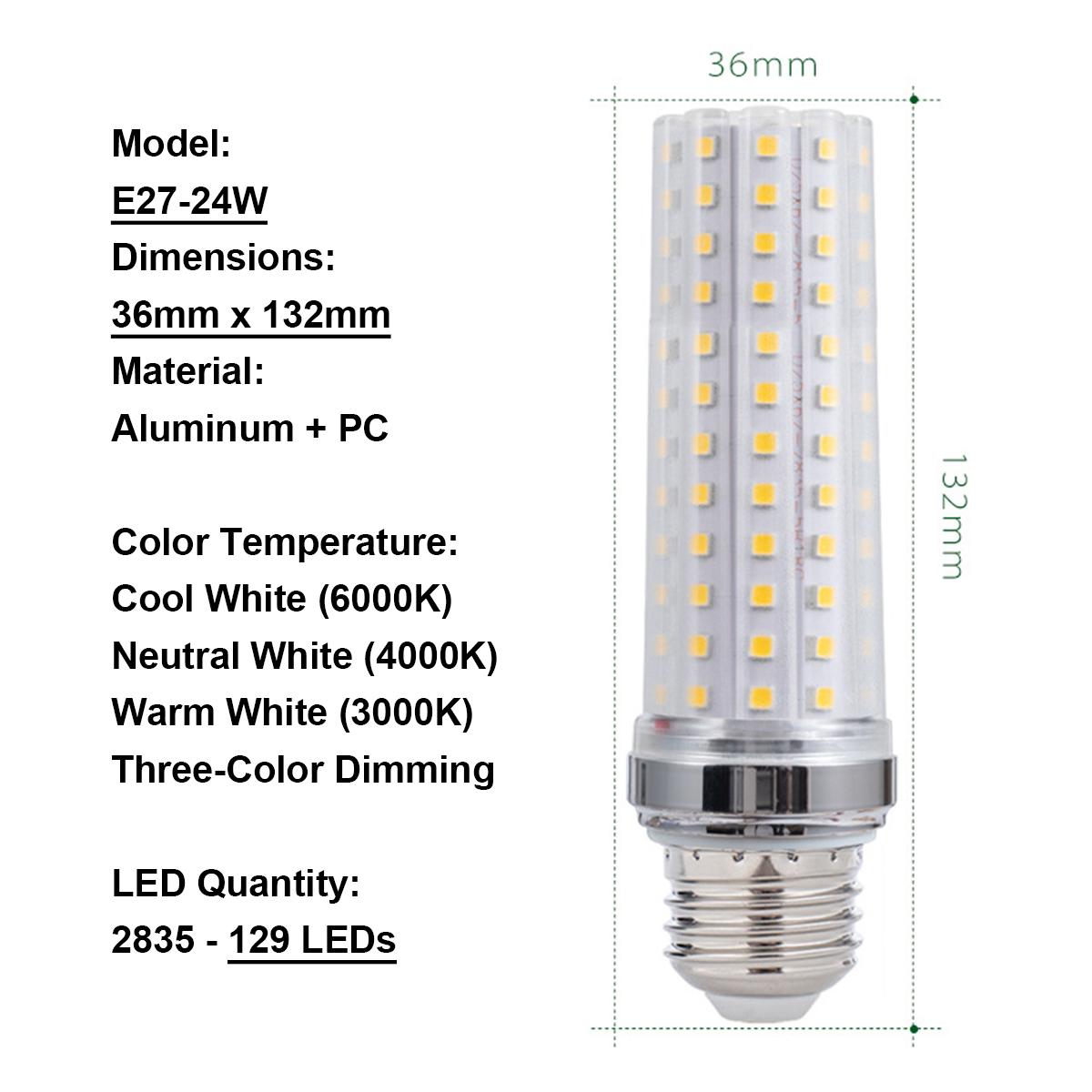 

E14 E27 12w 16w 20w 24w 40w Светодиодная кукурузная лампа 220в Комнатное освещение Свет Освещение 2835/smd 110в Холодный/теплый/нейтральный/белый Лампа для люстры Neutral White