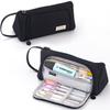 Large Capacity Korean Style Canvas Pencil Case - Multifunctional, Portable Stationery Storage for Students