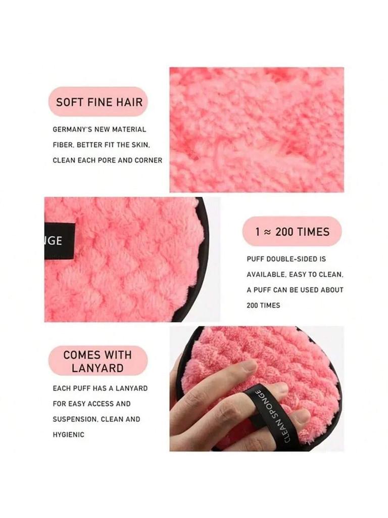 1Pc Facial Makeup Remover Polyester Puff Lazy Remove Powder Body Clean Sponge Soft Face Cleansing Make Up Cosmetic Make Up Tool
