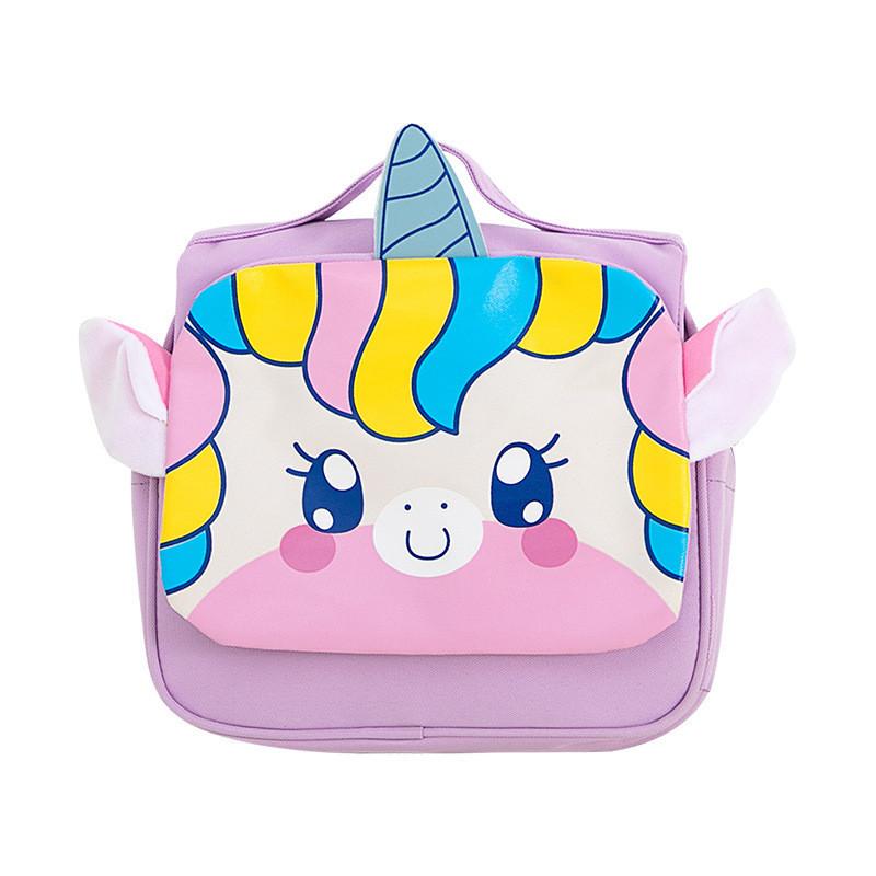 Adorable Cartoon Kids Backpack Spacious Oxford Cloth School Bag For Boys And Girls