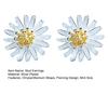 1 Pair Stud Earrings Mini Chrysanthemum Design Ear Studs Piercing Women Earrings Commuting Dating Jewelry Gift