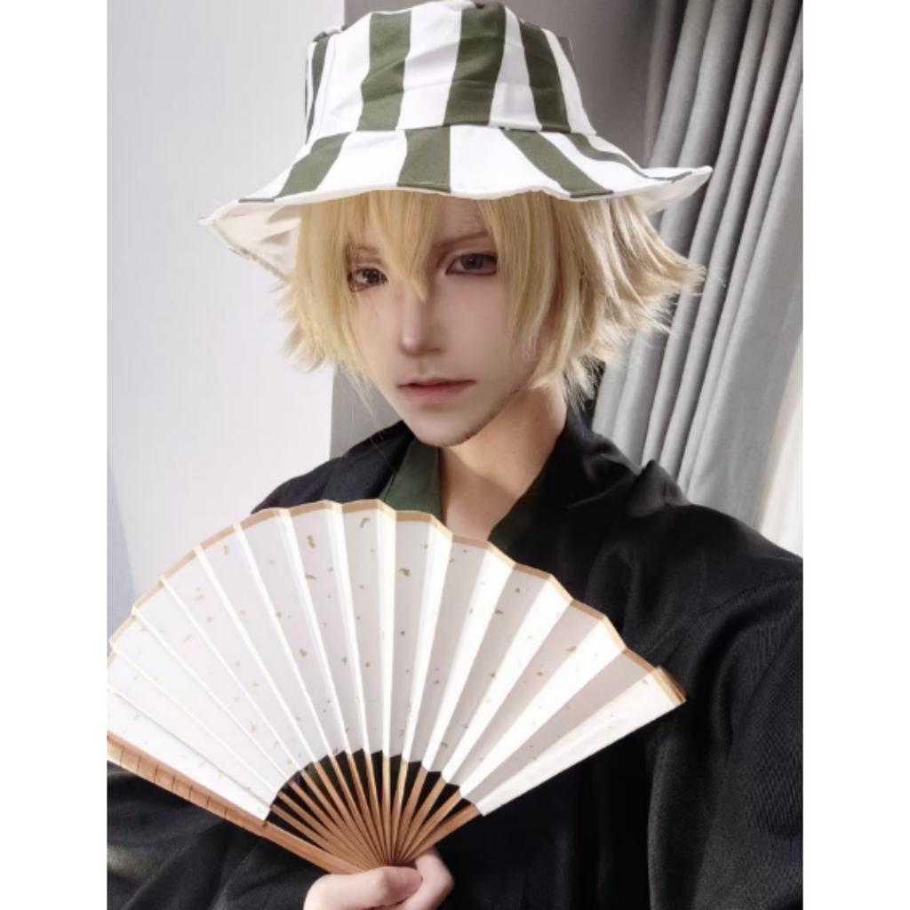 Gorące Anime Bleach Cosplay Urahara Kisuke Gotei 13 Kostium Kimono Mundur Peleryna Góra Spodnie Kapelusz Garnitur Na Halloween Karnawał Imprezę