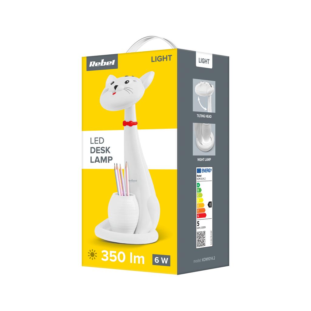 Lámpara de escritorio para niños LED GATO 3 colores ajustable Rebel