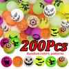 1-200Pcs Halloween Bouncing Balls Glow In The Dark Bouncy Toys Balls Halloween Theme Designs Party Supplies Goodie Bag Fillers