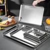 Kitchen Food Storage Tray Stainless Steel Serving Plates BBQ Steamed Spices Buffet Dishes Household Organizers Utensils