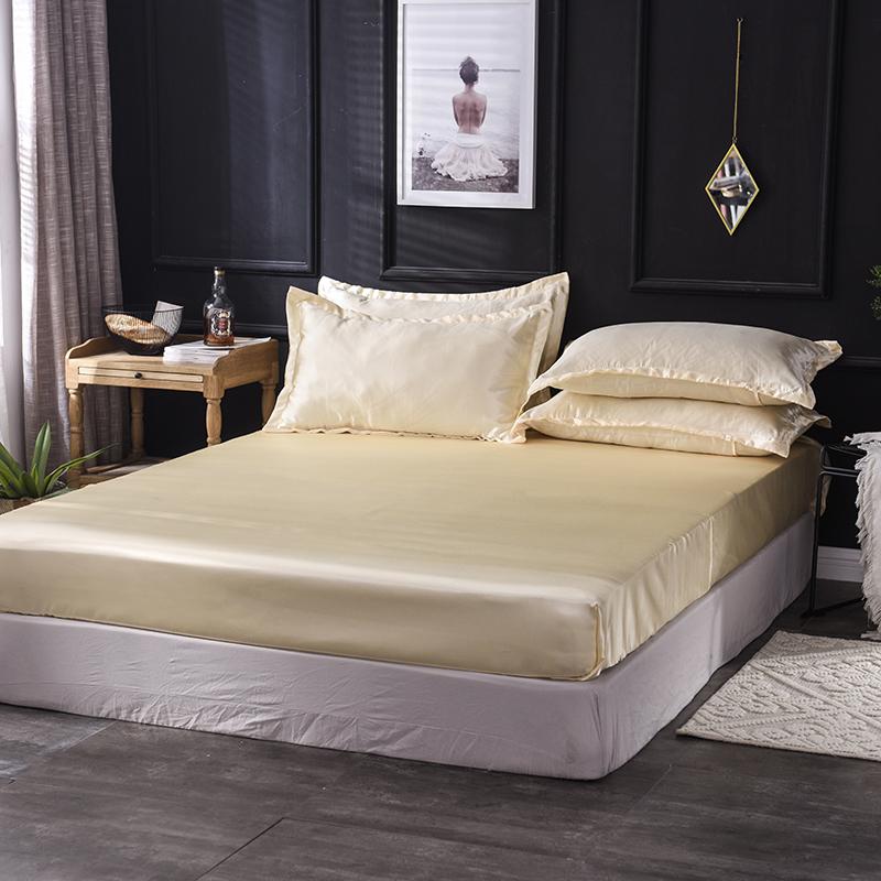 Satin Bettlaken Matratzenbezug Kunstseide Laken Kissenbezug Sets Tagesdecke Bettwäsche Voll Queen King Size für Schlafzimmer Heimdekoration