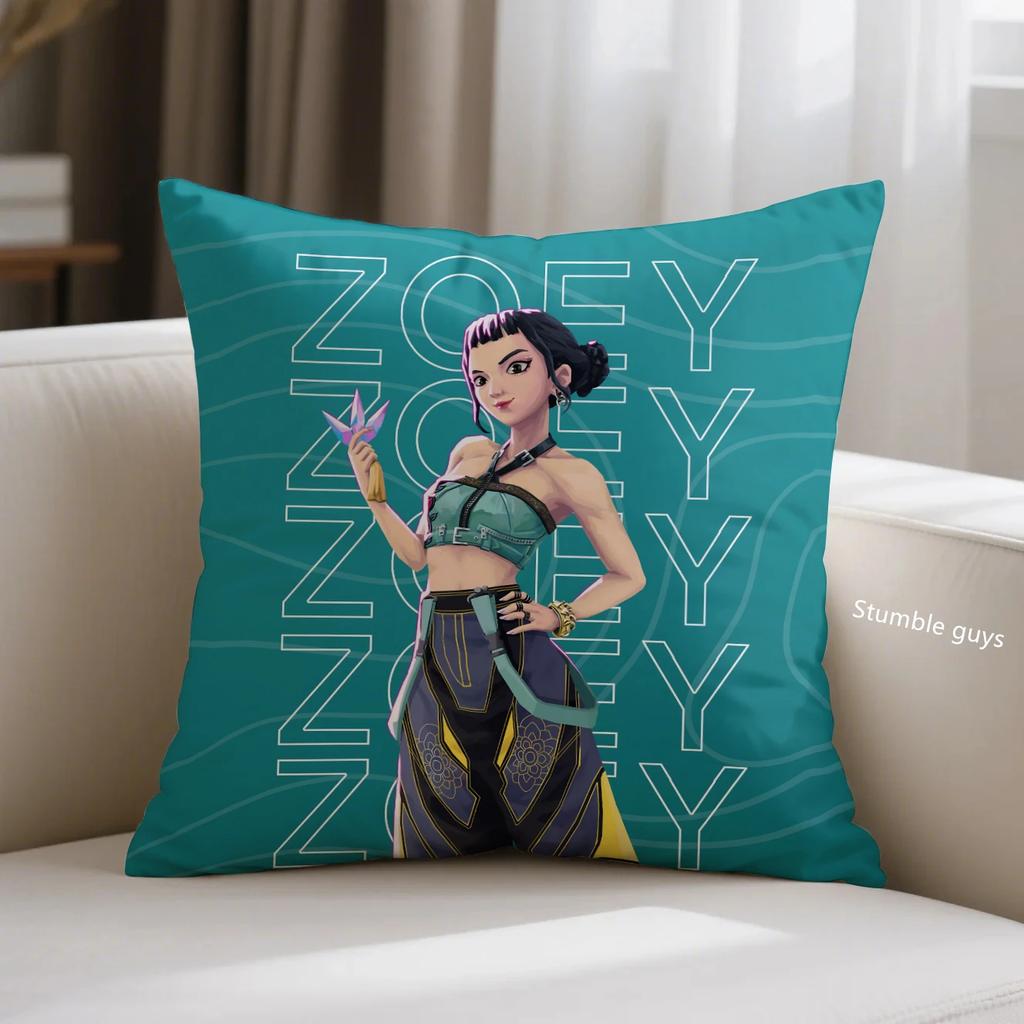 Kpop Sofa Cushion Cover Demon Hunters Anime Pillowcase Decorative
