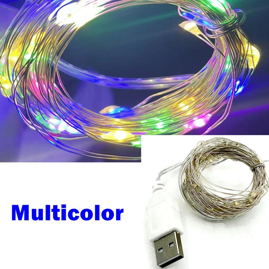 10Pcs Waterproof USB LED String Light 10M 20M Copper Wire Fairy Garland Light Lamp for Christmas Wedding Party Holiday Lighting