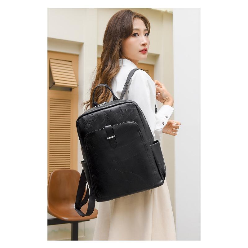 PU Soft Leather Large Capacity Commuting Women's Backpack