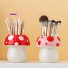 Polka Dot Mushroom Desk Organizer - Student Dormitory Storage Box for Stationery Sundries Pen Holder Bathroom Makeup Brush
