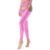 Women Cut Put Underpants Wet Look Thigh-High Tights Suspender Pants Leggings Shiny Leather Long Trousers Club StagePerformance