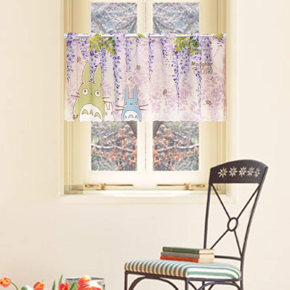 Noren Kobo My Neighbor Totoro Cafe Curtain 120cm Wide x 47cm Wisteria 11285 Tapestry, Long, Totoro,