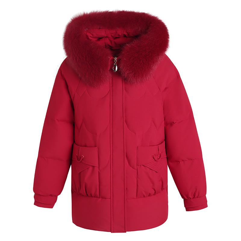 2025 Stilvolle mittellange Daunenjacke für Frauen mittleren Alters - Modisch, Übergröße, Dicke Winter-Oberbekleidung für Mütter und Großmütter