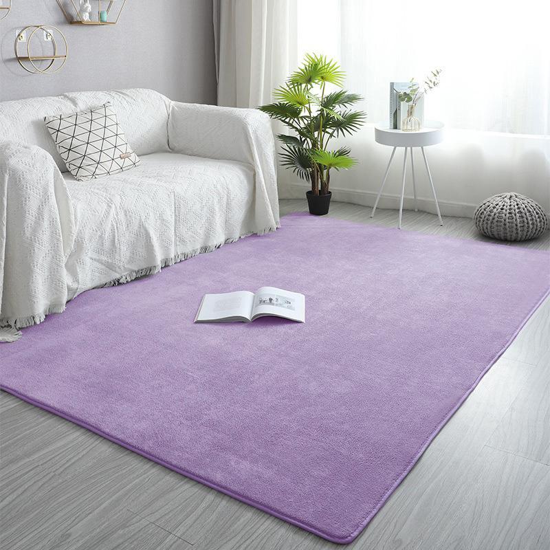 Pink Coral Velvet Carpet Living Room Short Plush Rug Bedroom Floor Mat Home Decor Rug for Kids Room Carpet Silent Moisture-proof